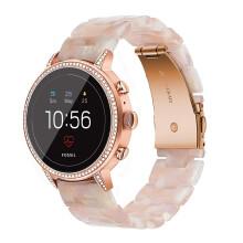 Ilvanya Watch Band for Fossil Women's Gen 5E 42mm/Women's Gen 6 42mm/Gen 4 Venture Bands HR Bands 18mm Banda de resina de p rolas Risada de liber