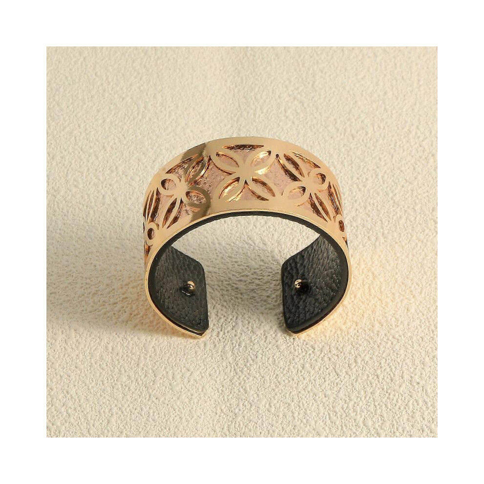 (0025-Gold)Vintage Leather Bracelet For Women with Mariposa Pattern Georgette Interchangeable Style Double face Fashion jewelry gift for desktop/race