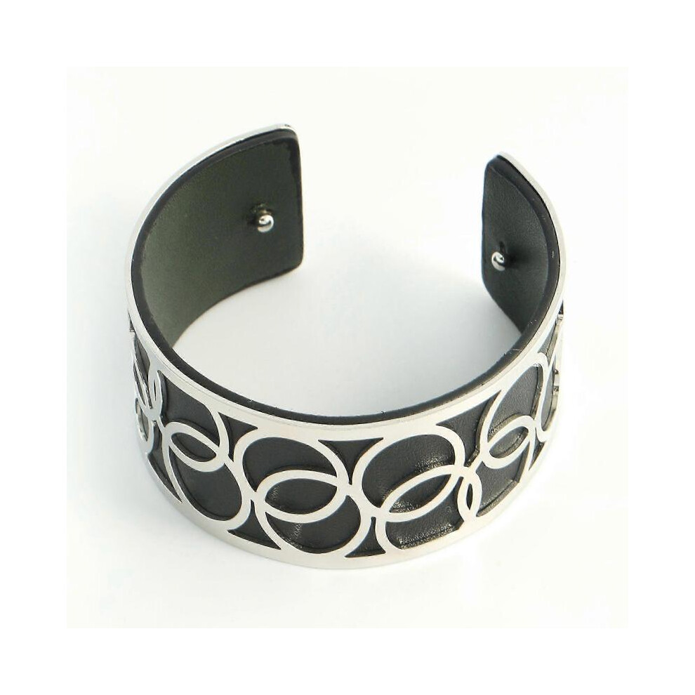 (0024-Black)Vintage Leather Bracelet For Women with Mariposa Pattern Georgette Interchangeable Style Double face Fashion jewelry gift for desktop/race