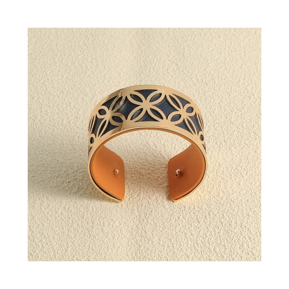 (0025-Blue)Vintage Leather Bracelet For Women with Mariposa Pattern Georgette Interchangeable Style Double face Fashion jewelry gift for desktop/race