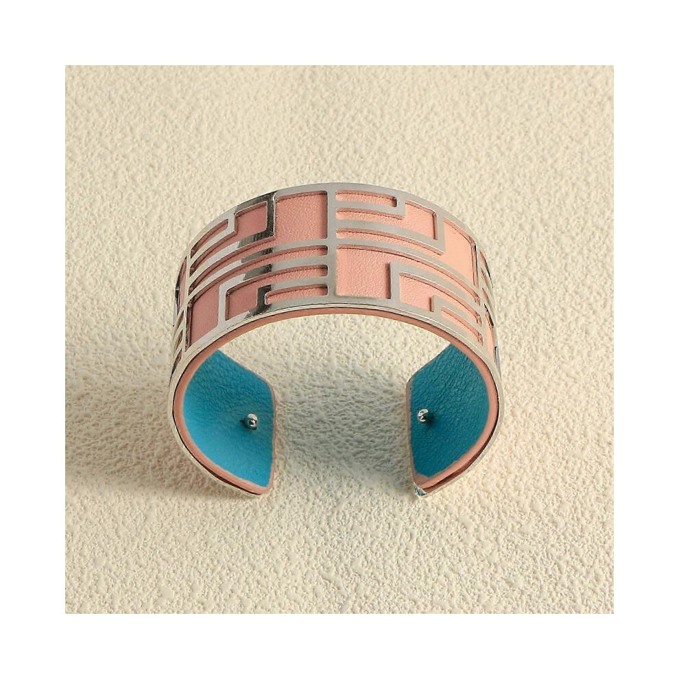 (0026-Pink)Vintage Leather Bracelet For Women with Mariposa Pattern Georgette Interchangeable Style Double face Fashion jewelry gift for desktop/race