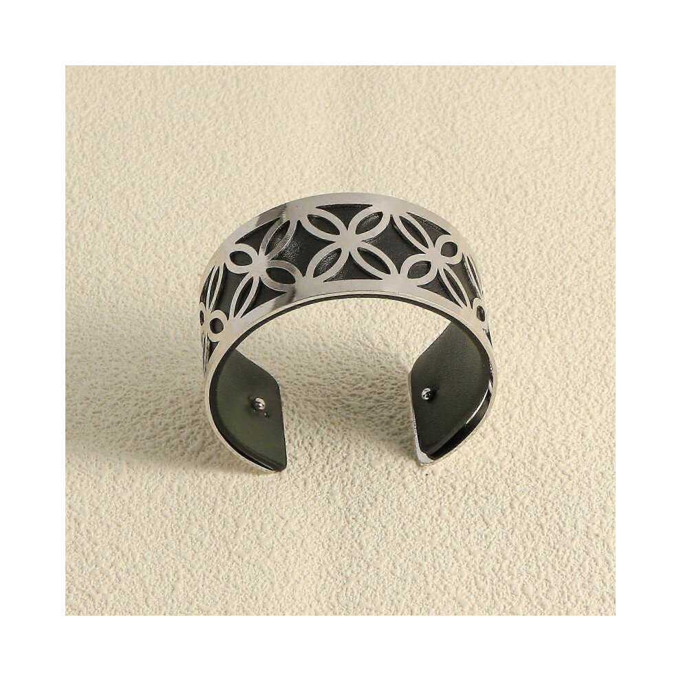 (0025-Black)Vintage Leather Bracelet For Women with Mariposa Pattern Georgette Interchangeable Style Double face Fashion jewelry gift for desktop/race
