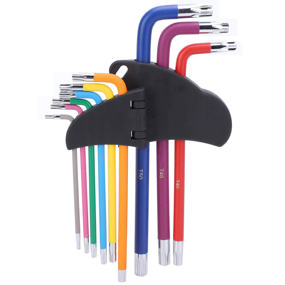 Hex Wrench Bristol Spline Key Wrench Set, 9Pcs Star Shaped Hex Socket Wrench Set Multicolor Hex Key Tools Set Spanner Repair Accessory 6493810905759