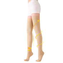 Thigh High Compression Socks for Women Men, Closed Toe 15 20mmHg Graduated Medical Compression