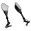 Rear View Mirrors with LED Turn Signals Universal Motorcycle Indicator Left and Right Replacement for Ducati 3