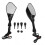 Rear View Mirrors with LED Turn Signals Universal Motorcycle Indicator Left and Right Replacement for Ducati 2