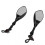 Rear View Mirrors with LED Turn Signals Universal Motorcycle Indicator Left and Right Replacement for Ducati 4