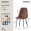 (Brown, 2) 2/4/6x Dining Chairs metal Legs Home office 4