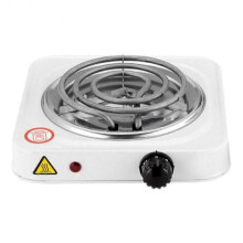 Electric Single Burner Cooktop, And Portable, Adjustable Temperature Hot Plate, 1500w, White & Stai