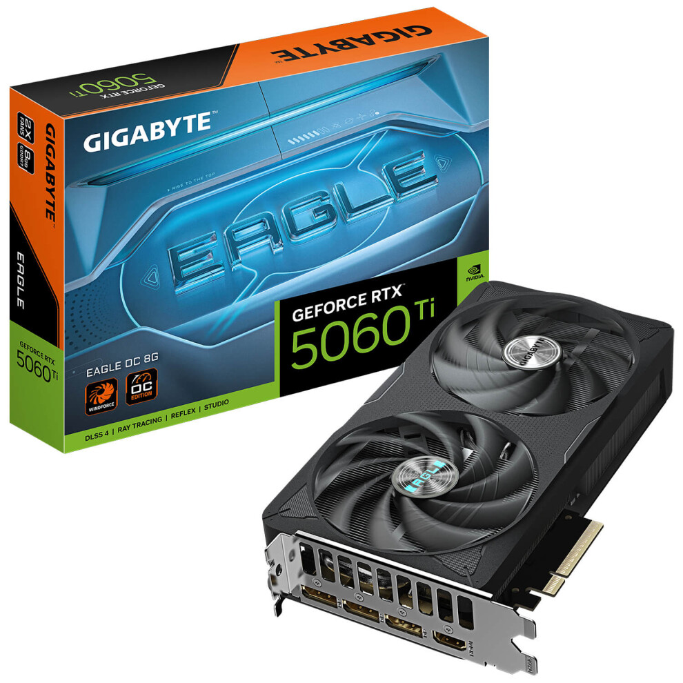 Gigabyte Rtx 5060 Ti Eagle Gv-N506teagle Oc-8Gd Gddr7 Pcie 5.0 X16