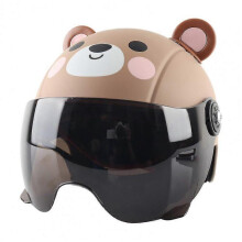 (Brown A) Child Riding Helmet Adjustable Adorable Appearance Ultra-light Shock Absorbing Abs Toddler Skateboard Bike Safety Helmet For Kid