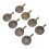 8PCS Yarn Cutter Pendants Metal Round Shape Thread 9
