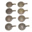 8PCS Yarn Cutter Pendants Metal Round Shape Thread 8