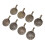 8PCS Yarn Cutter Pendants Metal Round Shape Thread 15