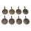 8PCS Yarn Cutter Pendants Metal Round Shape Thread 10