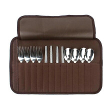 Camping Tableware Storage Bag 4 People Outdoor Fold Tableware Set Spoon Spork Chopsticks for Campi