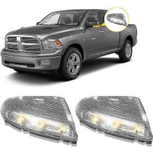 (Driver and Passenger) Front Driver & Passenger Side Led Mirror Turn Signal Light For 2009-2014 Dodge Ram 1500 2500 68064948aa & 68064949aa