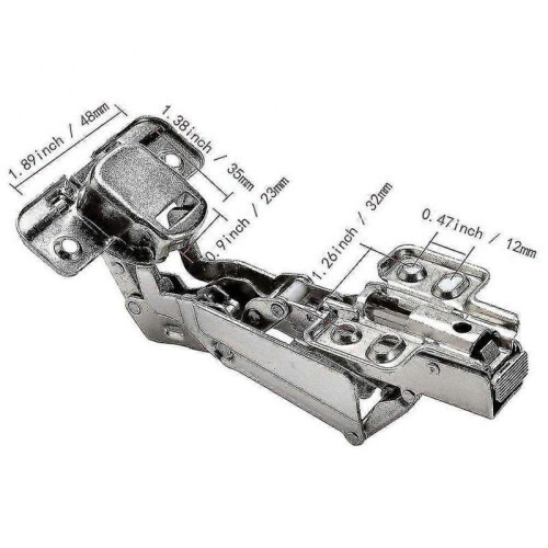 2pcs 175 Degree Hinges Frameless Cabinet Doors Hinges Concealed Hydraulically Adjustable Mounting Hinges New 2