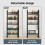 5 Tier Rolling Storage Cart Metal Utility Cart Stackable Removable Kitchen Mesh Shelves with Wheels 4