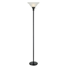 Lighting BO213BK Floor Lamp with Smokey Glass Shades, Black Finish 13 x 13 x 70