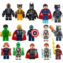 15 piezas de minifiguras de superhéroes: Batman y The Flash - Bloques de colección (juguete)