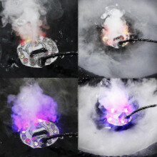 Ultrasonic Mist Maker Fogger Air Humidifier 12 Led Fountain Fountain Pond with Silver Ac Adapter