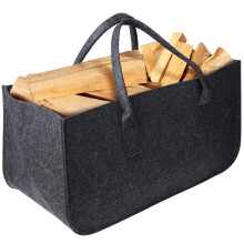 Felt Shopping Handbag, Fireplace Log Carrier Holder, Firewood Storage Basket