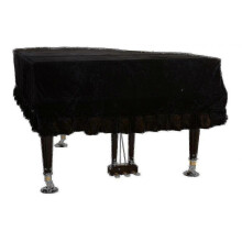 (210 to 220CM, black) Velvet Grand Piano Cover Piano Cover-antistatic Non-stick Ash-hao