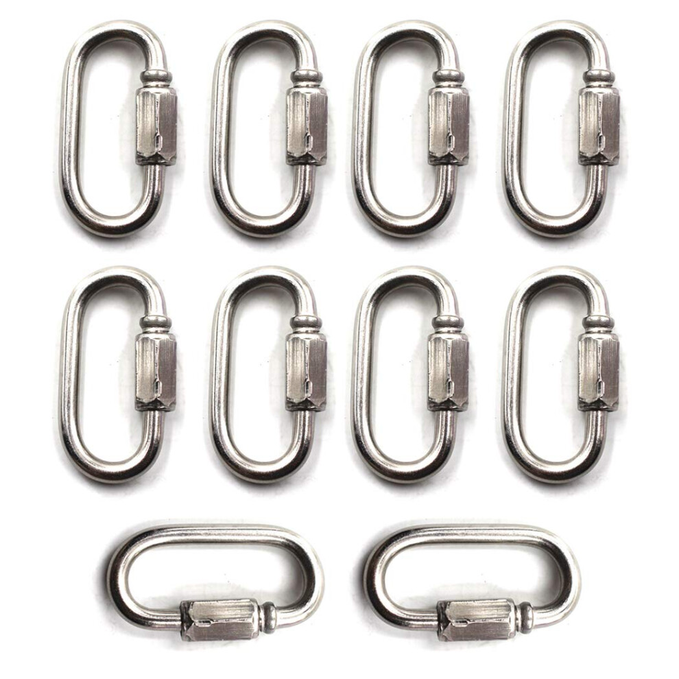 Lock Quick Link Chain Connector 304 Stainless Steel Screw Lock Carabiner 689788534558