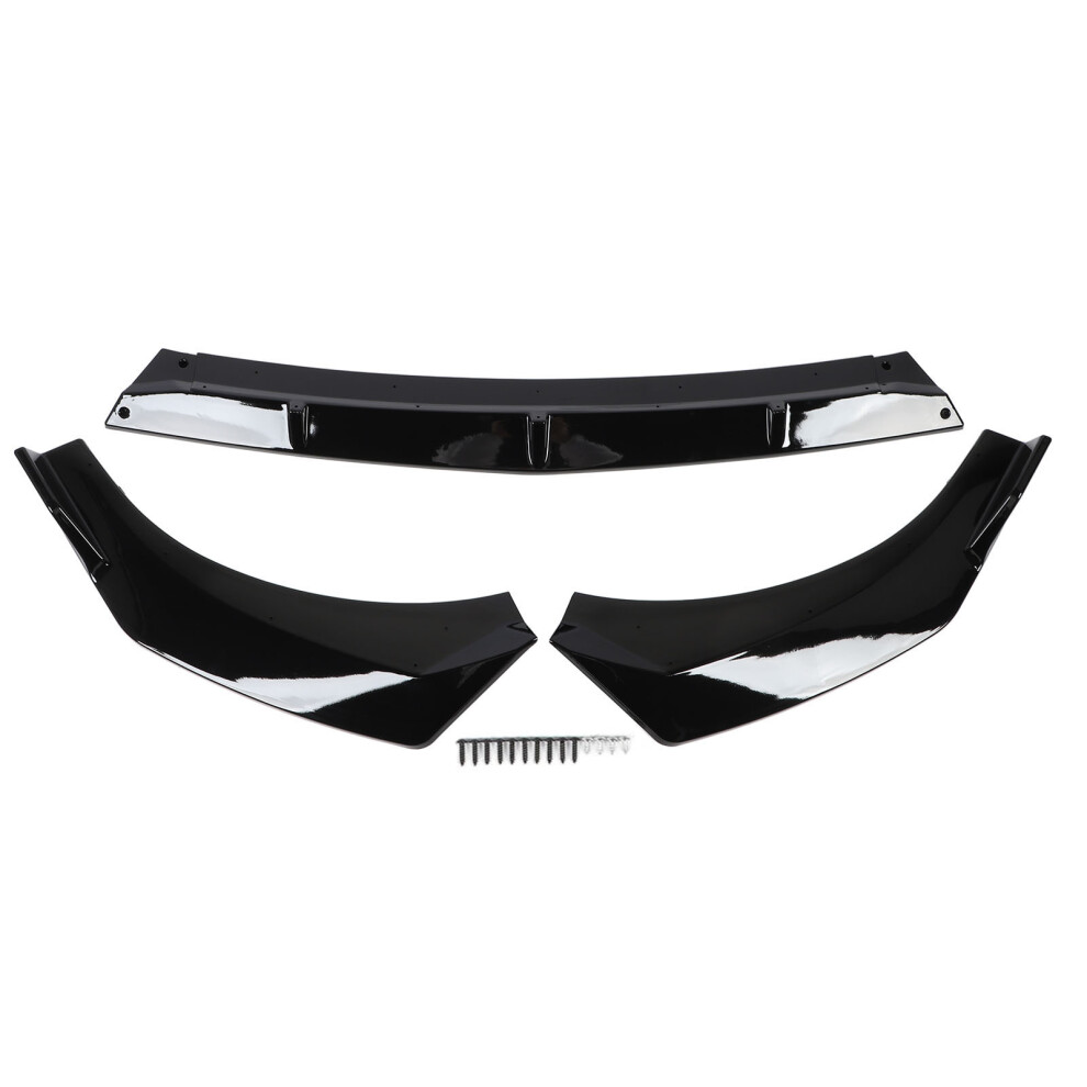 Front Lip Body Kit Glossy Enhanced Safety Black 9121376798948