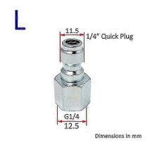 (L) Karcher Bort Nilfisk Nilfisk Nilfisk Bosch Lavor High Pressure Washer Gun Bayonet Connector Snow Foam Gun Nozzle Adapter