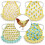 4 Pack Chicken Saddles Hens Apron Fruit Pattern Wing Back Protector with Elasticity Strap 1