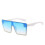 (Blue) Oversize Square Uv Protection Polarized Sunglasses Retro Flat Top Gradient Glasses Eyewear Sunglasses 1