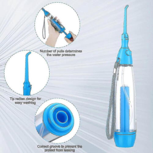 Tonsil Stone Remover Dental Water Jet Flosser Manual Pump Type Low Pressure Irrigator 2