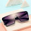 (Orange) Oversize Square Uv Protection Polarized Sunglasses Retro Flat Top Gradient Glasses Eyewear Sunglasses 2
