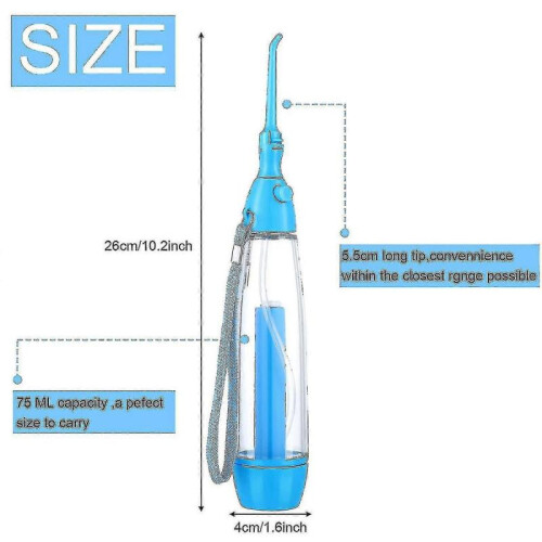 Tonsil Stone Remover Dental Water Jet Flosser Manual Pump Type Low Pressure Irrigator 1