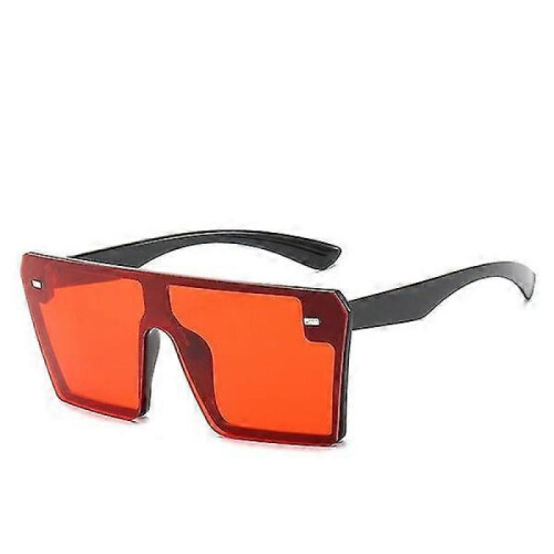 (Orange) Oversize Square Uv Protection Polarized Sunglasses Retro Flat Top Gradient Glasses Eyewear Sunglasses
