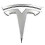(Y  Silver Back) Metal Replacement Sticker For Tesla Model 3 Y Front Back Trunk Logo Replace Emblem Decals Stickers Accessories 1