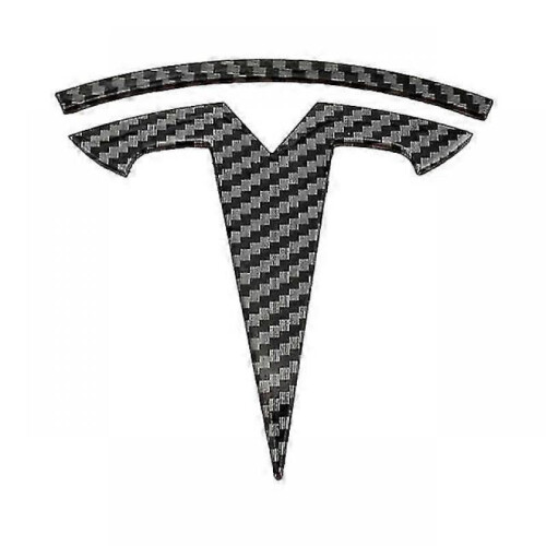 (3 Carbon Fiber Back) Metal Replacement Sticker For Tesla Model 3 Y Front Back Trunk Logo Replace Emblem Decals Stickers Accessories