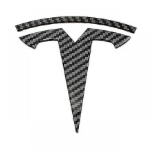 (3 Carbon Fiber Front) Metal Replacement Sticker For Tesla Model 3 Y Front Back Trunk Logo Replace Emblem Decals Stickers Accessories