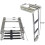 Boat Stainless Steel 3 Step Telescopic Ladder Over Platform 2
