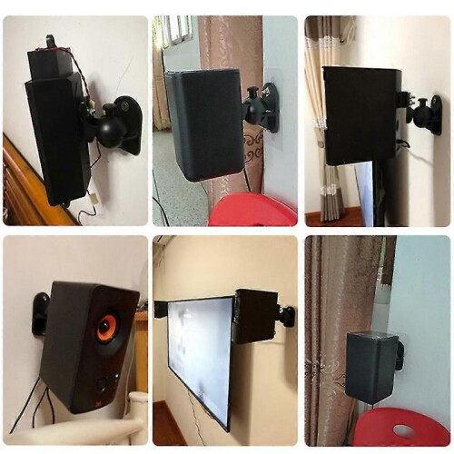 Adjustable Universal Satellite Speaker Wall Mount Bracket Ceiling Mount Clamp 1