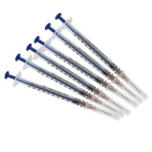 10pcs Syringes Blunt Needle 1ml Syringe Tip Needle Protective Cover Cap Kit