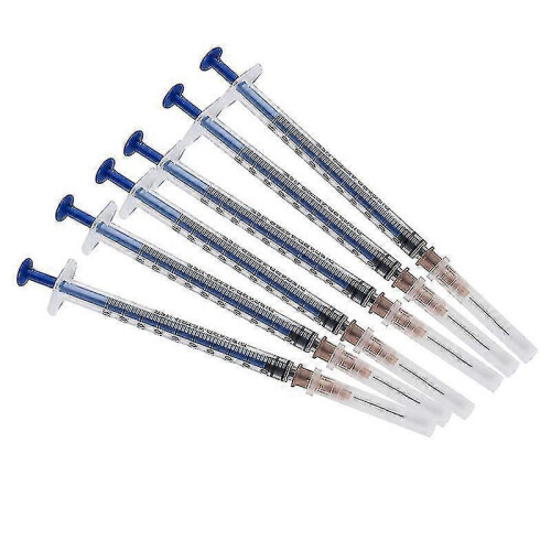 10pcs Syringes Blunt Needle 1ml Syringe Tip Needle Protective Cover Cap Kit