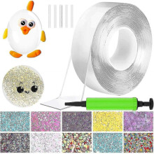 (0.01cm*0.5cm*200cm) Upgrade Nano Tape Bubble Kit, Double Sided Tape Plastic Bubble,elastic Tape New