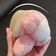 (28-29, Gray) Kids Bunny Slippers Winter Plush Slippers Non Slip Warm Sandals For Children