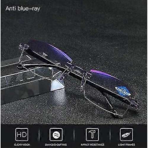 (three hundred, black) Anti Blue Light Intelligent Bifocal Presbyopic Glasses 1