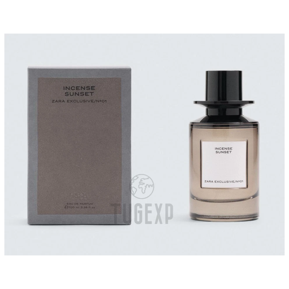 Zara Incense Sunset Edp 100Ml Spray 3.38 Oz Eau De Perfume Men New Golden