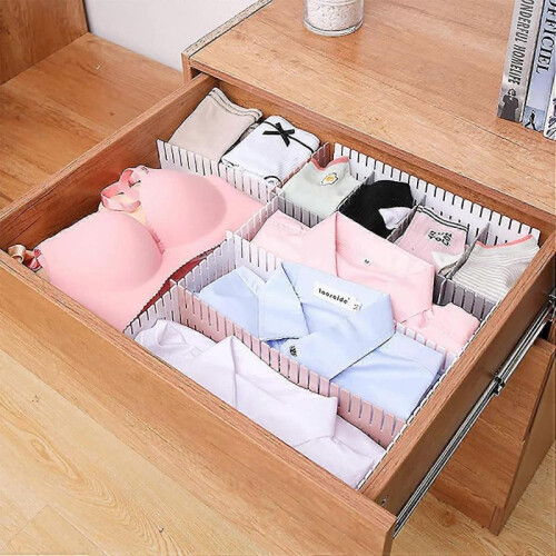 16-piece Drawer Divider, Adjustable Drawer Storage Organizer Flexible Household Divider 2