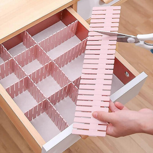 16-piece Drawer Divider, Adjustable Drawer Storage Organizer Flexible Household Divider